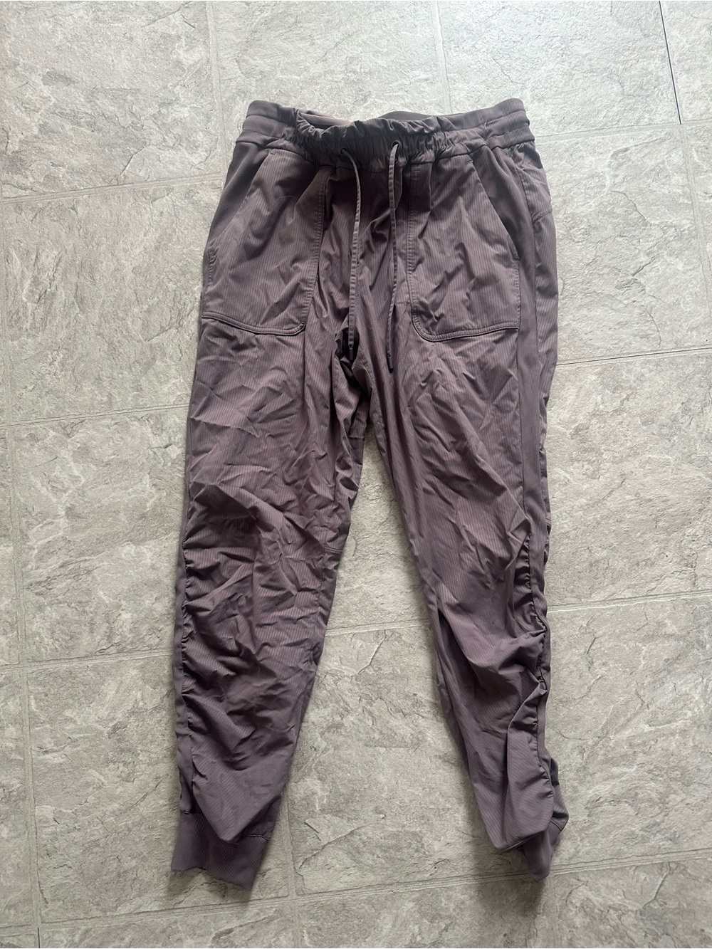 Mauve/light purple gray dance studio pants- older style unlined